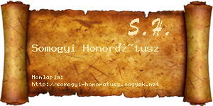 Somogyi Honorátusz névjegykártya